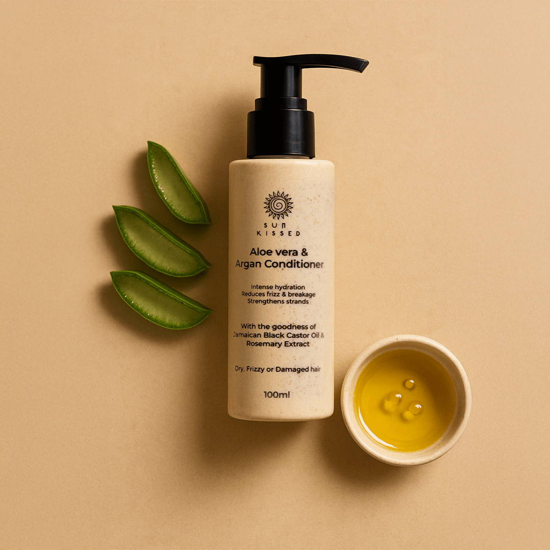 Aloe vera Combo Pack (Aloevera Hydrating Shampoo + Aloevera & Argan Hair Conditioner) - Sun Kissed Skin Care