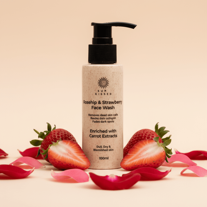 Everyday Essentials Combo | Rosehip and Strawberry Face Wash & Strawberry Lip Balm - Sun Kissed Skin Care